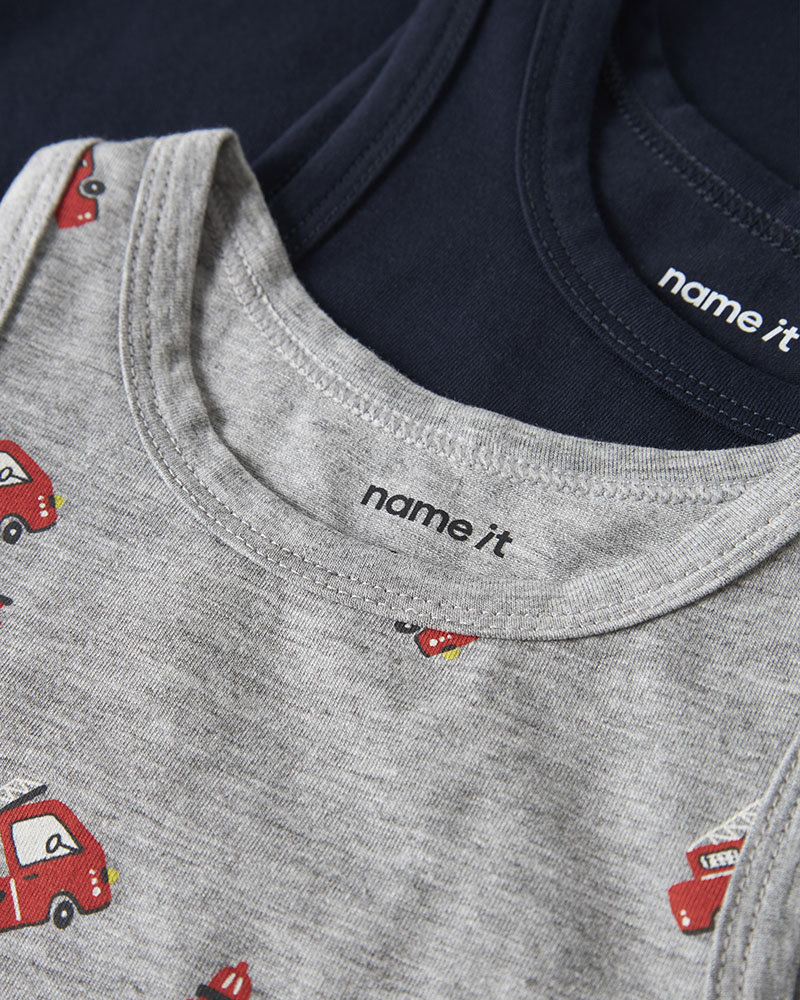 NAME IT NMMTANK TOP 2P GREY FIRETRUCK NOOS - 13252612