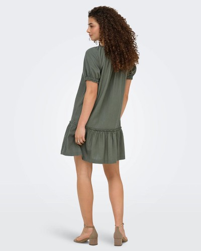 ONLY ONLGOA SS LINEN SHORT DRESS CC PNT - 15369346