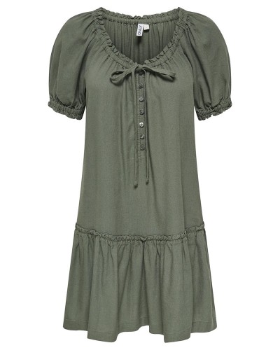 ONLY ONLGOA SS LINEN SHORT DRESS CC PNT - 15369346
