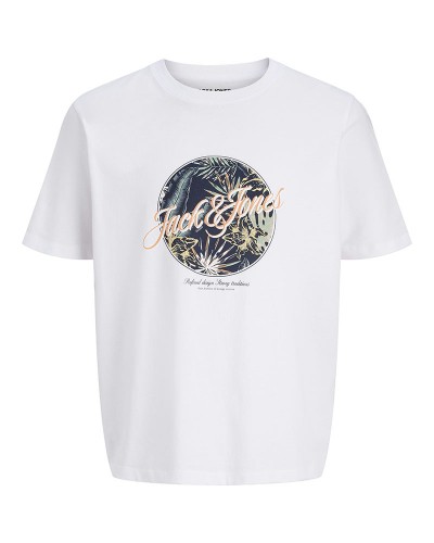 JACK & JONES JJHONOLULU SHAPE TEE SS CREW NECK LN - 12288088