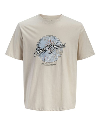 JACK & JONES JJHONOLULU SHAPE TEE SS CREW NECK LN - 12288088