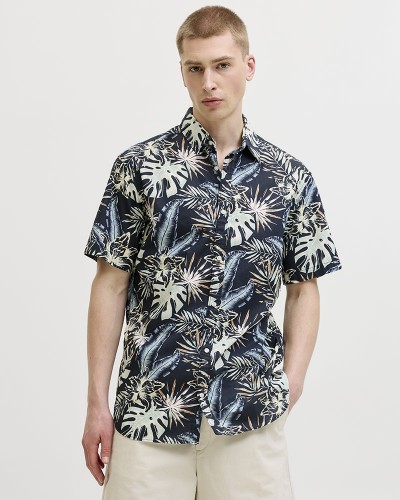 JACK & JONES JJHONOLULU AOP SHIRT SS - 12289667