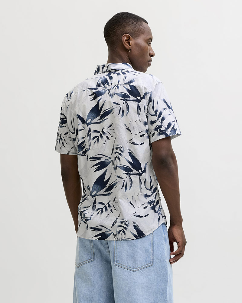 JACK & JONES JJHONOLULU AOP SHIRT SS - 12289667