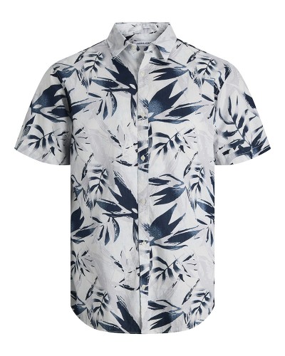 JACK & JONES JJHONOLULU AOP SHIRT SS - 12289667