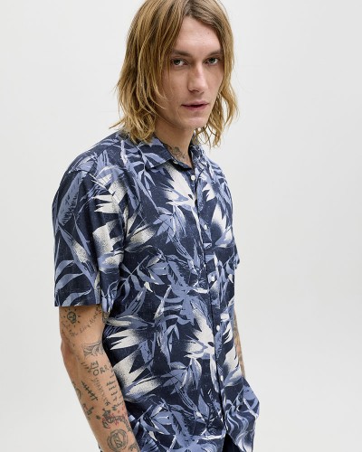 JACK & JONES JJHONOLULU AOP SHIRT SS - 12289667