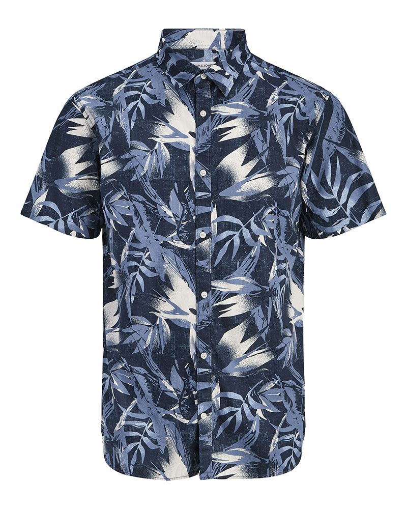 JACK & JONES JJHONOLULU AOP SHIRT SS - 12289667