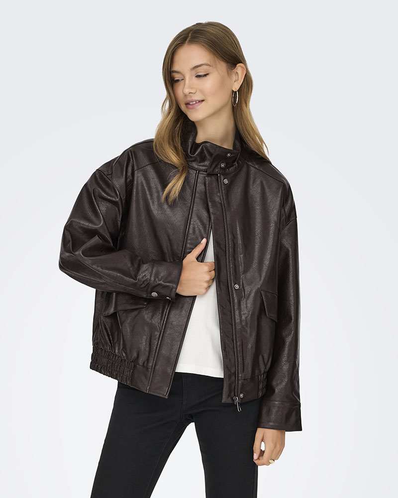 ONLY ONLJULIA FAUX LEATHER OVZ. BOMBER OTW - 15373024
