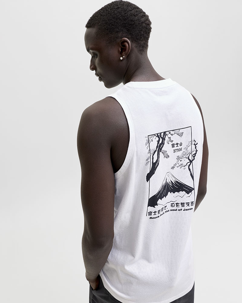 JACK & JONES JJSUNSET BACK PRINT SLEEVELESS TEE - 12297705
