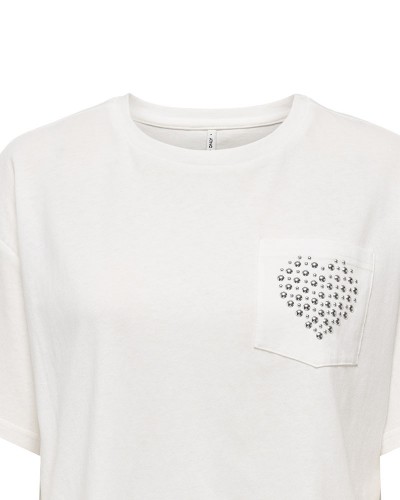 ONLY ONLTERZA S/S O-NECK TOP BOX JRS - 15343834