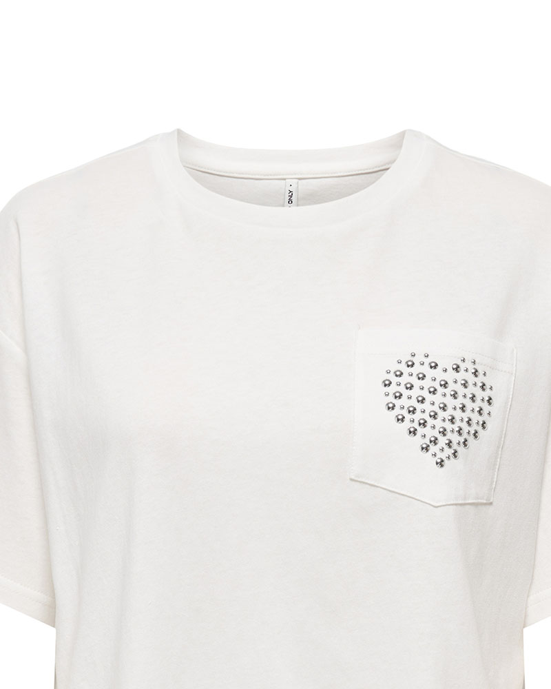 ONLY ONLTERZA S/S O-NECK TOP BOX JRS - 15343834