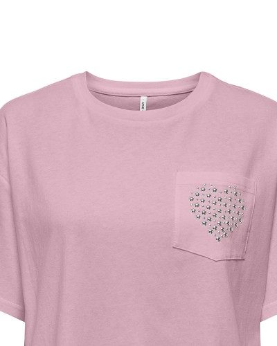 ONLY ONLTERZA S/S O-NECK TOP BOX JRS - 15343834