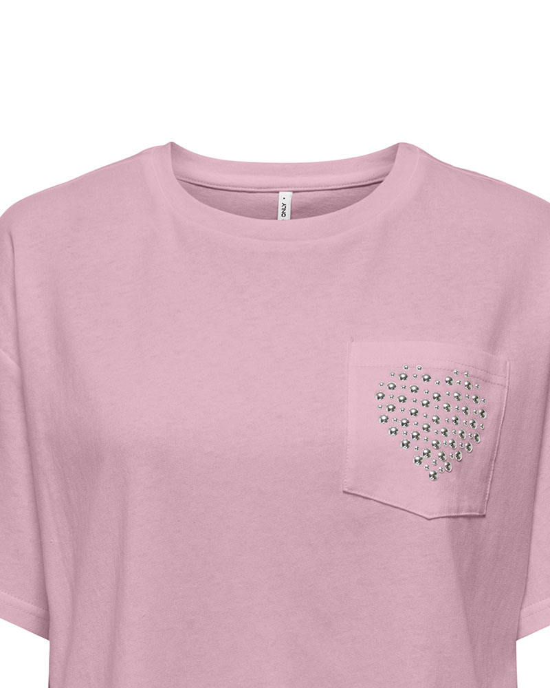 ONLY ONLTERZA S/S O-NECK TOP BOX JRS - 15343834