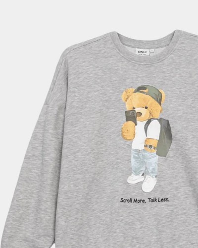 ONLY ONLTEDDY L/S O-NECK PRINT UB SWT - 15370136