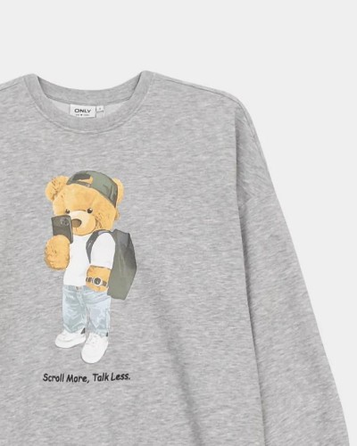 ONLY ONLTEDDY L/S O-NECK PRINT UB SWT - 15370136