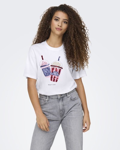 ONLY ONLBURST S/S POPCORN TOP BOX JRS - 15343431