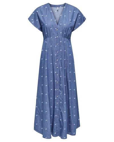 ONLY ONLNOVA AZURE LONG DRESS WVN - 15370341