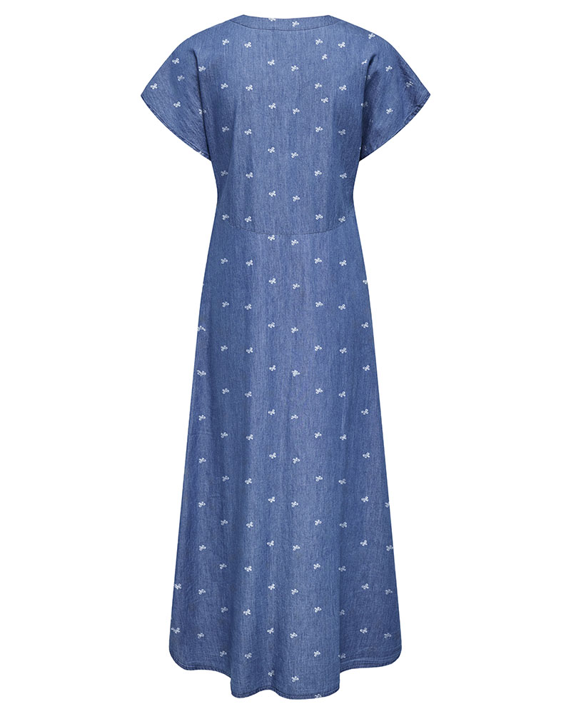 ONLY ONLNOVA AZURE LONG DRESS WVN - 15370341