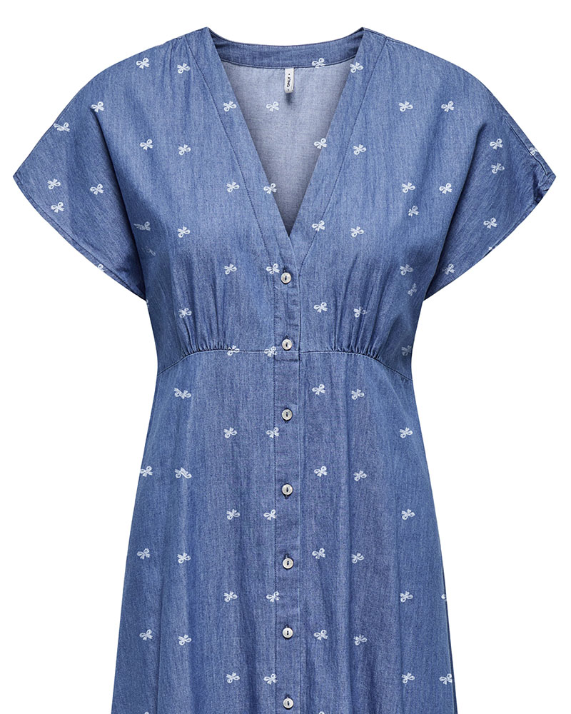 ONLY ONLNOVA AZURE LONG DRESS WVN - 15370341