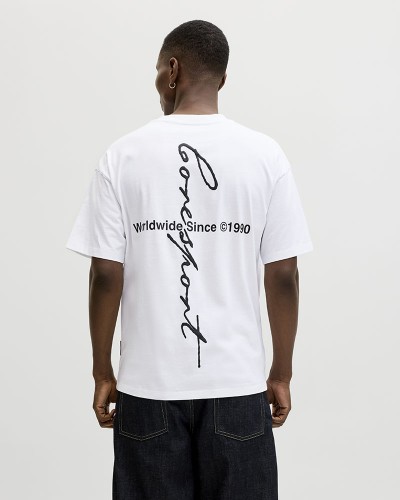 JACK & JONES JCODUST SCRIPT BACK TEE SS CREW NECK - 12292982