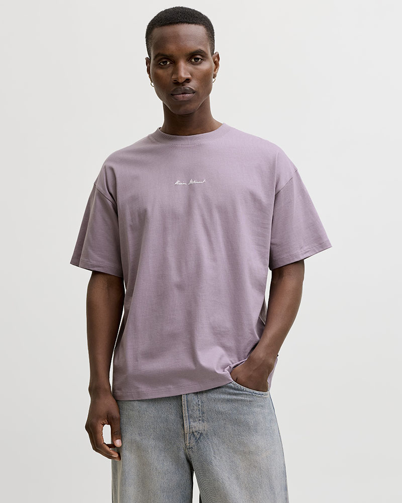 JACK & JONES JCODUST SCRIPT BACK TEE SS CREW NECK - 12292982