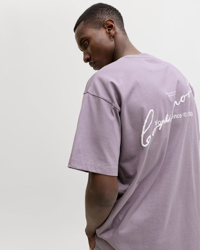 JACK & JONES JCODUST SCRIPT BACK TEE SS CREW NECK - 12292982