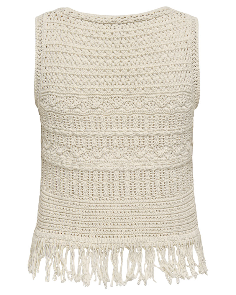 ONLY ONLALIX SL FRINGE WAISTCOAT KNT - 15364856