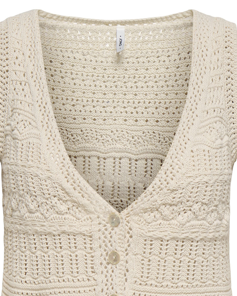 ONLY ONLALIX SL FRINGE WAISTCOAT KNT - 15364856