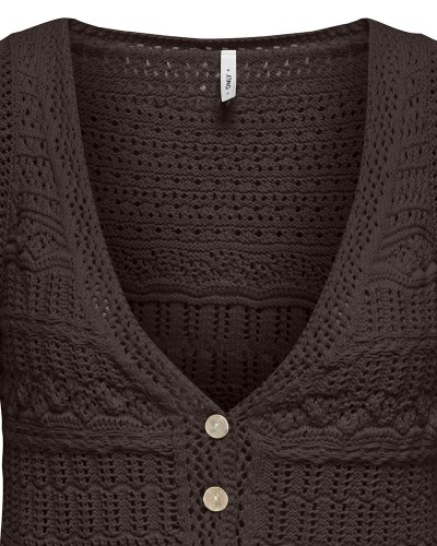 ONLY ONLALIX SL FRINGE WAISTCOAT KNT - 15364856