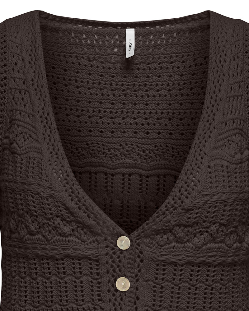 ONLY ONLALIX SL FRINGE WAISTCOAT KNT - 15364856