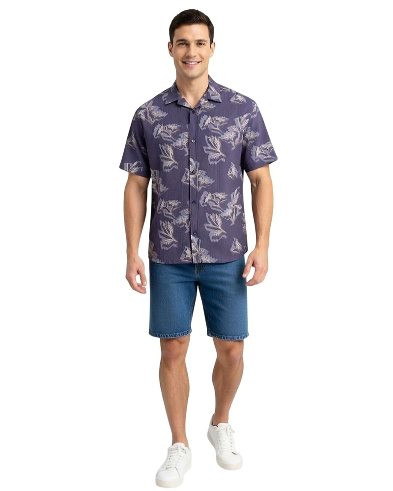 JACK & JONES JORMONTAUK AOP SHIRT SS - 12293763