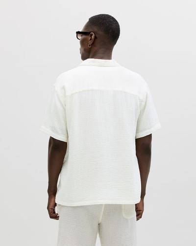 JACK & JONES JORNANTUCKET DOUBLE CLOTH SHIRT SS EA26 - 12291812