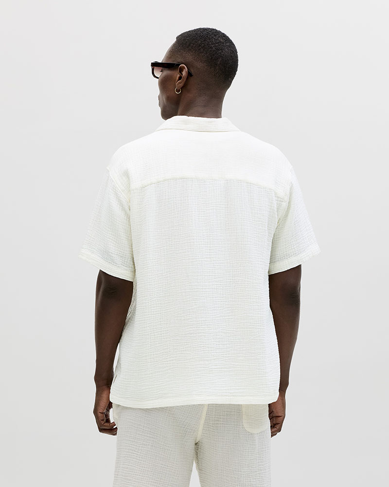 JACK & JONES JORNANTUCKET DOUBLE CLOTH SHIRT SS EA26 - 12291812