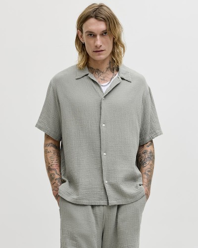 JACK & JONES JORNANTUCKET DOUBLE CLOTH SHIRT SS EA26 - 12291812