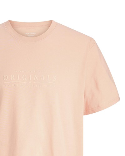 JACK & JONES JORCATSKILLS MINIMAL TEE CREW NECK LN - 12290315