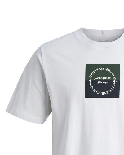 JACK & JONES JORCATSKILLS SQUARE BRANDING TEE SSCN LN - 12290856