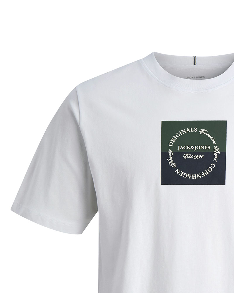 JACK & JONES JORCATSKILLS SQUARE BRANDING TEE SSCN LN - 12290856