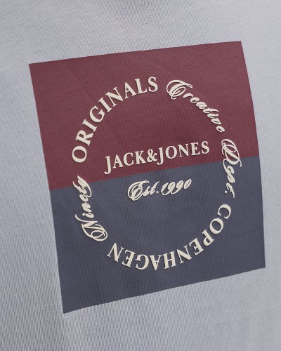 JACK & JONES JORCATSKILLS SQUARE BRANDING TEE SSCN LN - 12290856