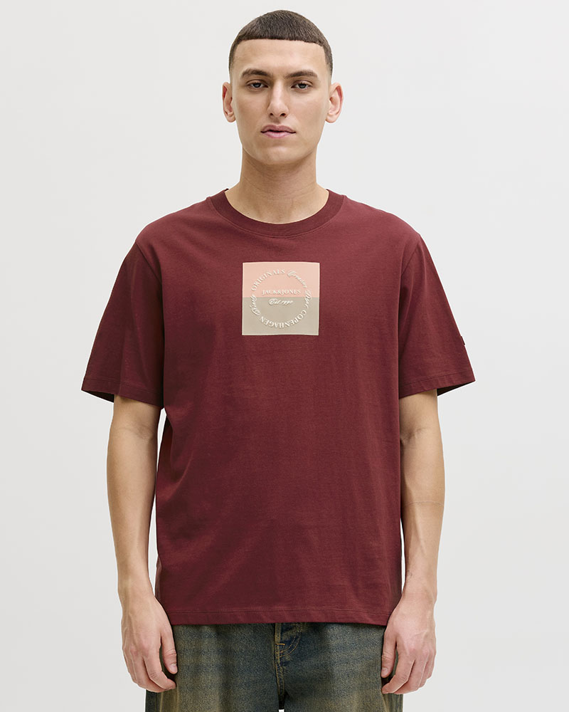 JACK & JONES JORCATSKILLS SQUARE BRANDING TEE SSCN LN - 12290856