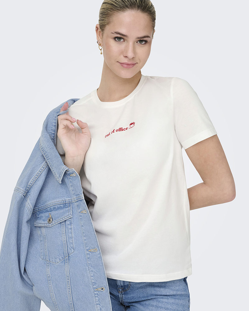 ONLY ONLMILENA S/S T-SHIRT BOX SUD JRS - 15368653