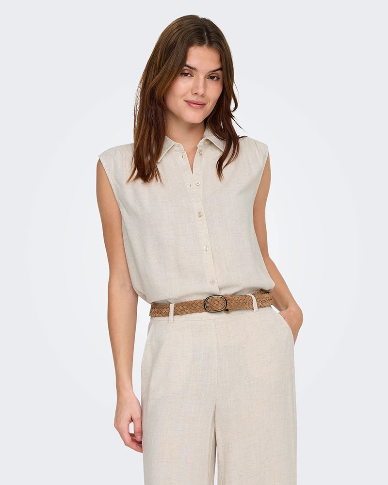 ONLY ONLSIESTA S/L LINEN BL SHIRT PNT NOOS - 15367416