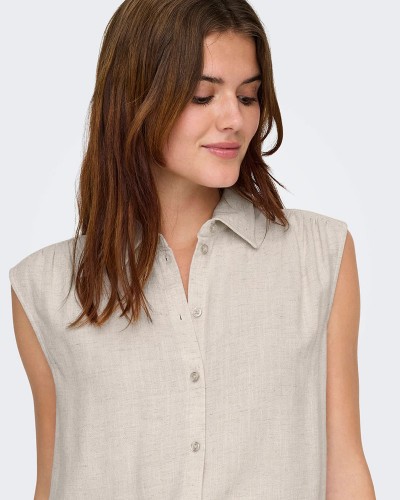 ONLY ONLSIESTA S/L LINEN BL SHIRT PNT NOOS - 15367416