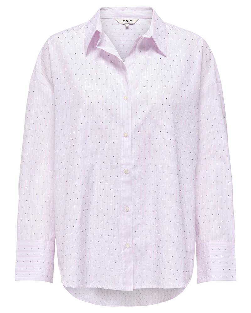 ONLY ONLOREGON ALVA LS RHINEST SHIRT NOOS WVN - 15348536