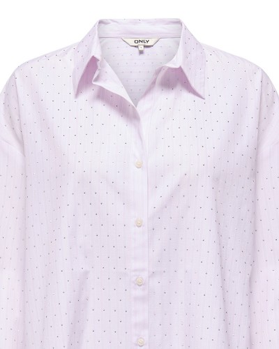 ONLY ONLOREGON ALVA LS RHINEST SHIRT NOOS WVN - 15348536
