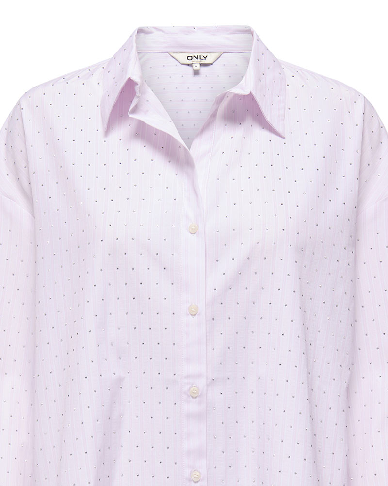 ONLY ONLOREGON ALVA LS RHINEST SHIRT NOOS WVN - 15348536