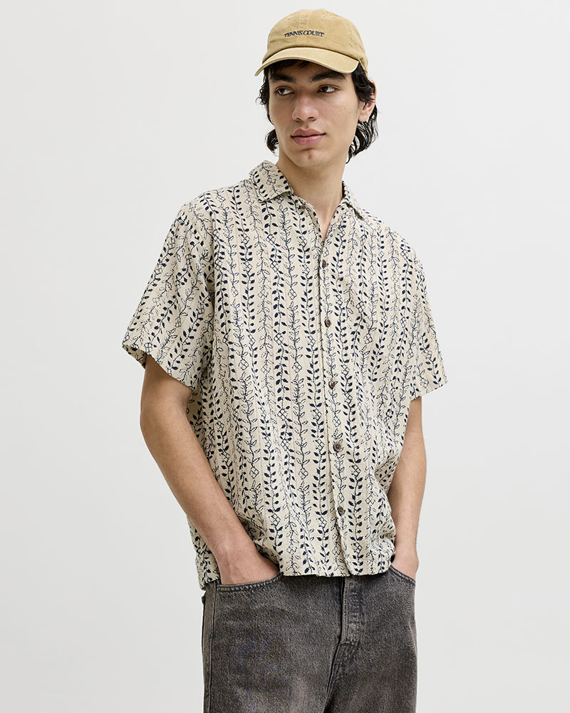 JACK & JONES JPRBLULYON PRINT DOBBY S/S SHIRT SN - 12291968