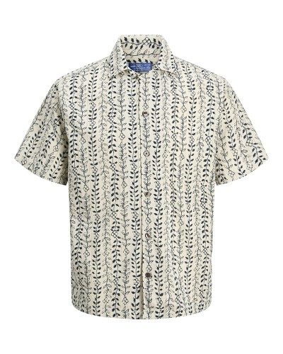 JACK & JONES JPRBLULYON PRINT DOBBY S/S SHIRT SN - 12291968