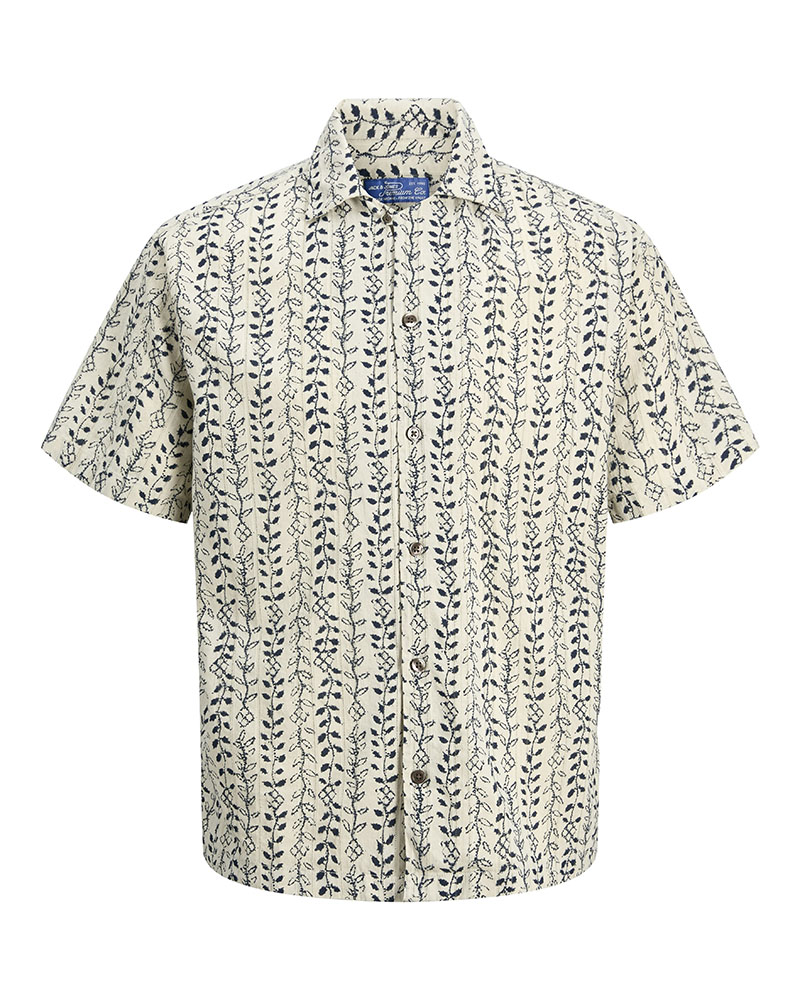 JACK & JONES JPRBLULYON PRINT DOBBY S/S SHIRT SN - 12291968