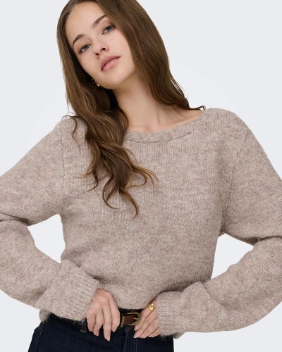 ONLY ONLZAGGIE LIFE LS V-NECK REVERSIB EX KNT - 15376349