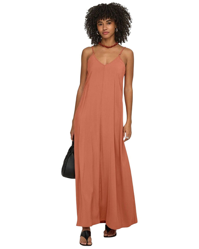 ONLY ONLMADELI OAKLYN STRAP LONG DRESS WVN - 15371094