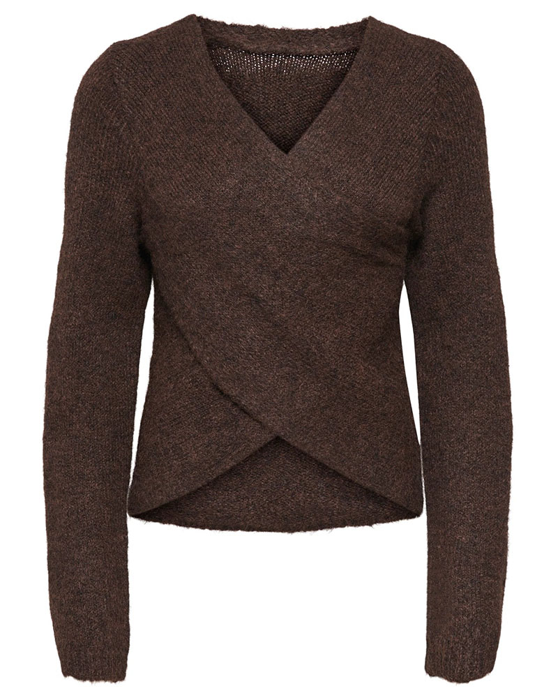 ONLY ONLZAGGIE LIFE LS V-NECK REVERSIB EX KNT - 15376349